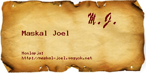 Maskal Joel névjegykártya